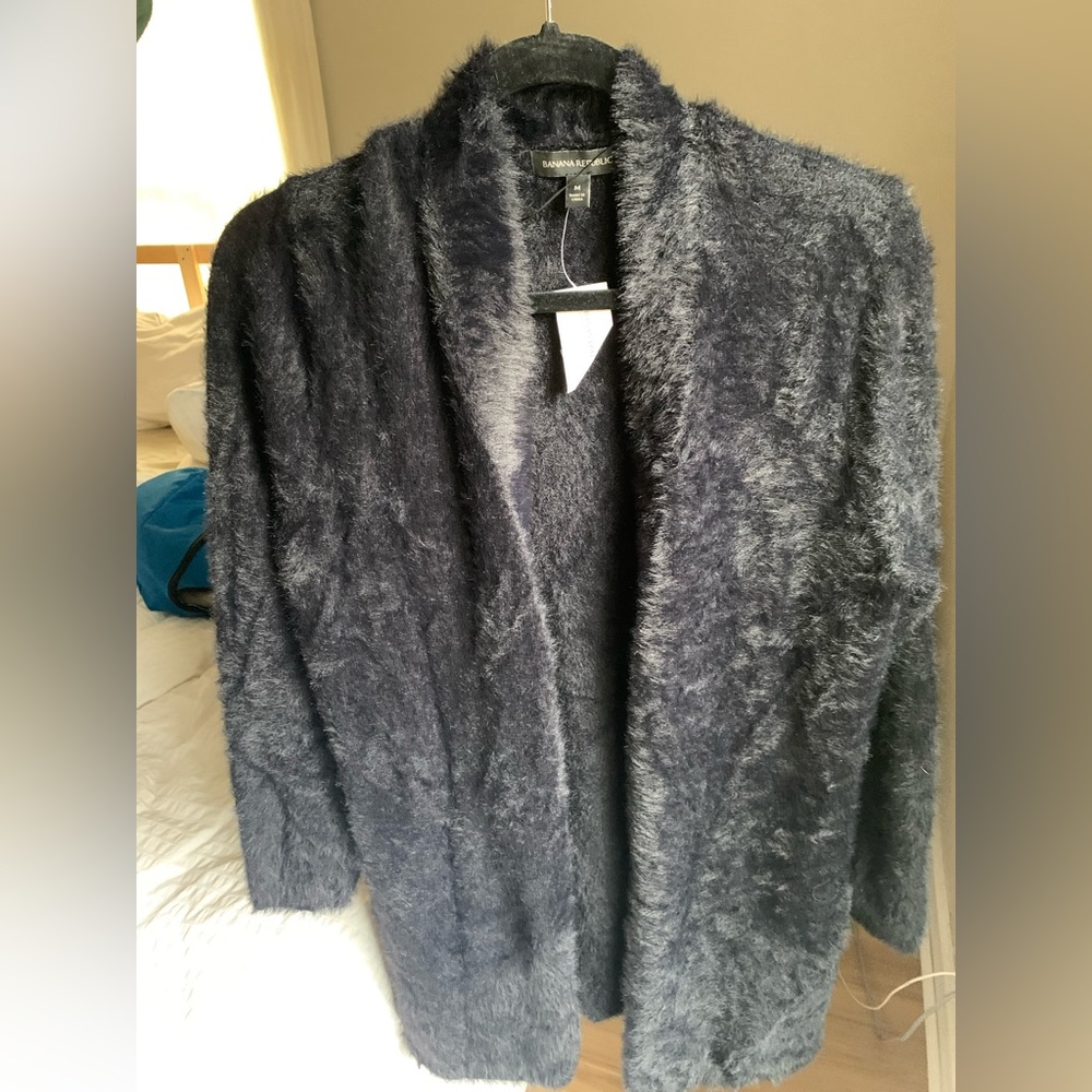 Banana Republic Long Fuzzy Cardigan- NWT